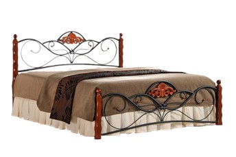 Łóżko VALENTINA 160 cm czereśnia ant./czarny