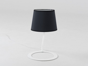 Lampa stołowa SHADE TABLE –klosz czarny,biały