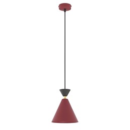 Lampa Wisząca KLEVER 1 Burgundowy/Czarny
