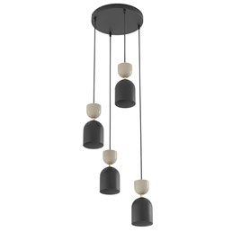 Lampa Wisząca GAUDI 4PREM Czarny/Beżowy