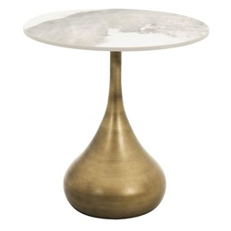 Stolik MODIG M38 Fi50cm Biały/Złoty