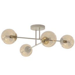 Lampa Sufitowa ROMA 4 Beżowy/Bursztynowy