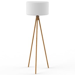 Lampa Podłogowa CHLOE 140 SOLAR SMARTTECH Naturalny/Biały