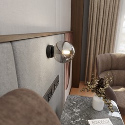 Kinkiet ROSSI K1 Czarny/Grafitowy