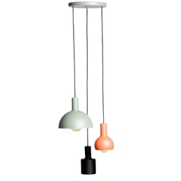 Lampa Wisząca STRALE 3 Czarny/Zielony/Pomarańczowy