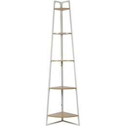 Regał CORNER Narożny z 5 Półkami Biały