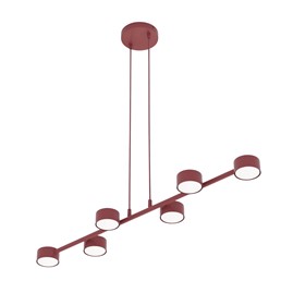 Lampa Wisząca MEGARA 6 Burgundowy