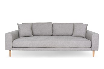 Sofa LIDO Trzyosobowa z Podłokietnikami Szary/Naturalny