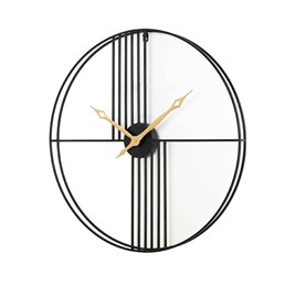 Zegar STRINGS Czarny Złoty