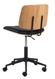 Fotel Biurowy OWEN Czarny/ Dąb