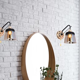 Kinkiet EGALO Czarny/Złoty