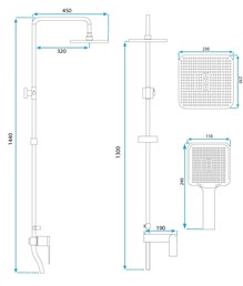 Zestaw Natryskowy STORM MY1902-77C Chrom
