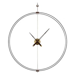 Zegar Ścienny DOBLE RING 14x60x80 Czarny/Brązowy