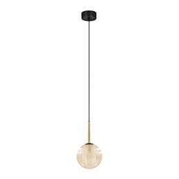 Lampa Wisząca GIRO K-5685 Bursztynowy/Czarny/Złoty