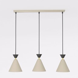 Lampa Wisząca KLEVER 3 Beżowy/Czarny
