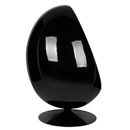 Fotel OVALIA BLACK Czarny/Niebieski