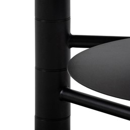 Stolik Kawowy LAHTI Fi60cm Biały/Czarny