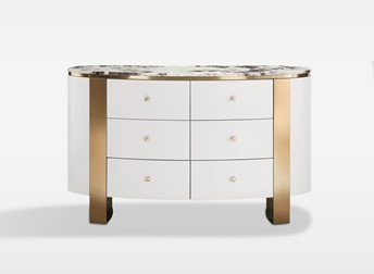 Komoda STILIG ST920 Biały/Złoty