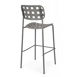 Krzesło Barowe Ogrodowe CLOVER Szary