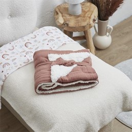 Kocyk dla niemowląt 100x70cm Różowy