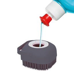 Szczotka do Naczyń z Pojemnikiem na Płyn Szary