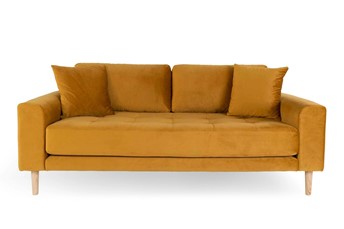 Sofa Trzyosobowa LIDO Żółty/Naturalny
