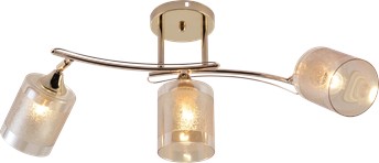 Żyrandol BENTA 3 Czarny/Bursztynowy