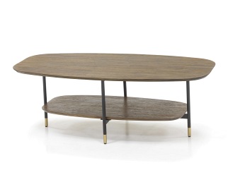 Ława Maze L06 60x120x40 Czarny/Brązowy