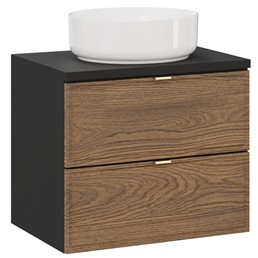 Zestaw Meblowy MAJA 60cm Czarny Mat/Dąb Casella