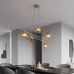 Lampa Wisząca ESSA 5 Beżowy/Miodowy