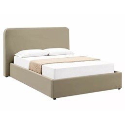 Łóżko LUMIA Velvet 140x200cm Ciemny Beżowy