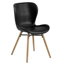 Krzesło BATILDA RETRO Czarny/Naturalny