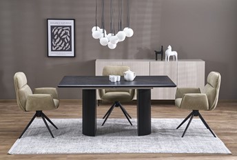 Stół Rozkładany BOLERO (160-250)x90 cm Dąb Naturalny/Czarny