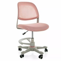 Fotel Obrotowy Q-027 Różowy/Szary