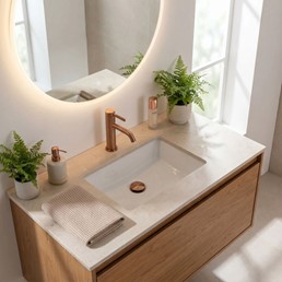 Bateria Umywalkowa RIVO Miedź Szczotkowana