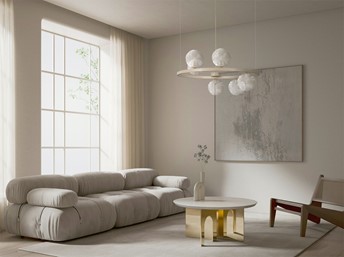 Lampa Wisząca TESORO K-5700 Transparentny/Beż