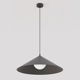Lampa Wisząca MONO 1L Czarny/Opal