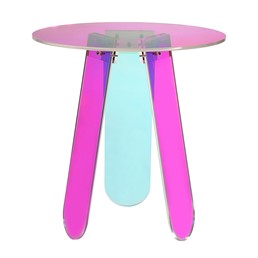 Stolik MODIG M75-45 fi45 Wielokolorowy/Transparentny