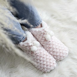 Kapcie/Bambosze z Pomponami Rozmiar 36-41 Różowy