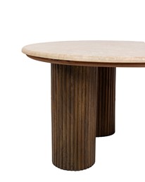 Stolik Kawowy RAGNO Fi68cm Brązowy/Beżowy