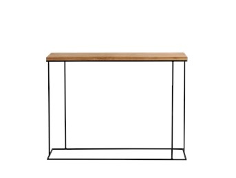 Konsola WALT SOLID WOOD 100x30 Dąb/Czarny