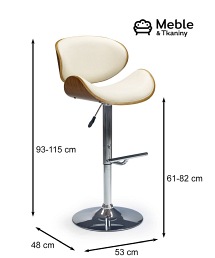 Hoker H44 61-82cm Orzech/Kremowy