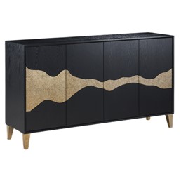 Komoda STILIG ST374 Czarny/Złoty