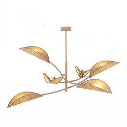 Lampa Sufitowa LOTUS 6 Beżowy/Rattan