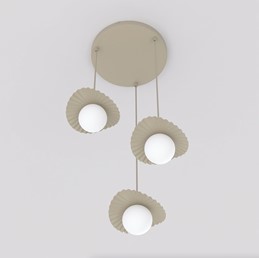 Lampa Wisząca FLORA 3PREM Beżowy/Opal