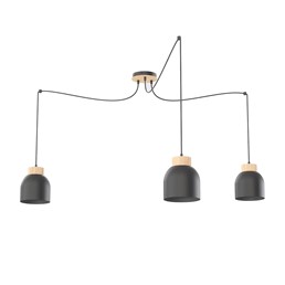 Lampa Wisząca KRU 3 Czarny