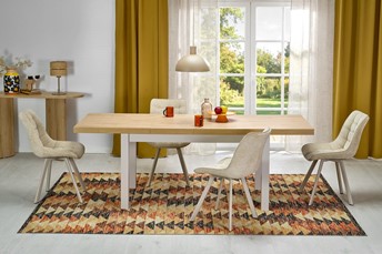 Stół Rozkładany TIAGO (140-220)x80 Dąb Hikora/Kaszmir