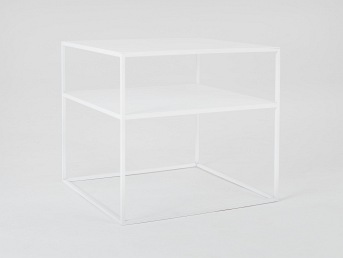 Stół Kawowy Tensio 2 Floor Metal 50x50 Biały
