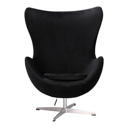 Fotel JAJO Velvet Czarny/Srebrny