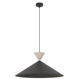 Lampa Wisząca RALF 1L Czarny/Beżowy